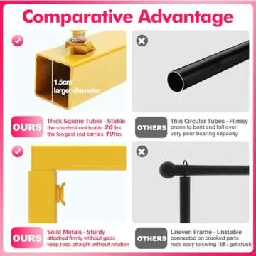 Xiomot Over the Table Rod Stand with Clamps Adjustable 13''-42'' Tall 29"-98" Length Gold Table Arch Hanging for Wedding Birthday Party Halloween Christmas Decoration