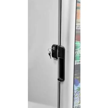 PremiumLevella PRF125DX Glass Door Display Refrigerator 12.5 cu ft Commercial Beverage Cooler Merchandiser With Customizable Lightbox - Silver