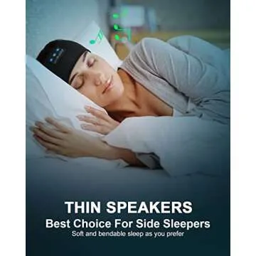 LC-dolida Sleep Headphones Bluetooth Headband, Wireless Headphones Headband, Sleep Mask with Bluetooth Thin HD Stereo Speakers Perfect for Side Sleepers, Sport, Yoga, Travel