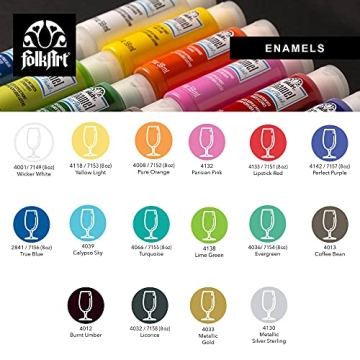 FolkArt Enamel Acrylic Paint Set for Creative Projects