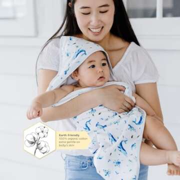 Burts Bees Baby Unisex-Child Hooded Towel