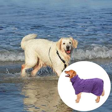 Geyecete Fast Drying Dog Bathrobe Towel for Pets