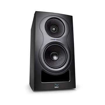 Kali Audio in-5 5" Powered 3-Way Studio Monitor - 160W Speaker System with Boundary Compensation EQ Settings - for Mixing, Recording, Audio Production - XLR, TRS, RCA Inputs - Single, Black