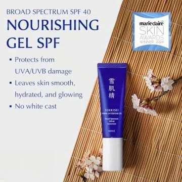 SEKKISEI Herbal UV Defense Gel for Face Broad Spectrum Sunscreen, SPF40, 1 Ounce