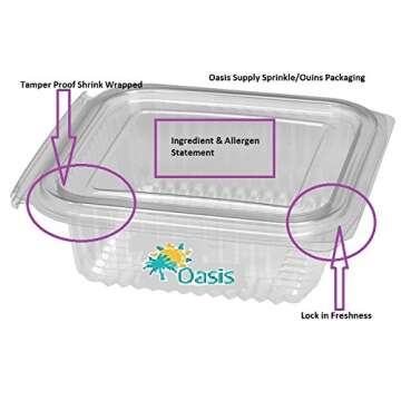 Oasis Supply, Cake Sprinkles (Jimmies) Edible Cake Topping 7 oz- Floral Lavender