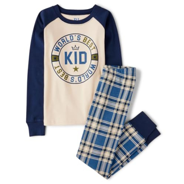 The Children's Place Boys Cotton Pajama Set - Long Sleeve Top & Pants, Age 4