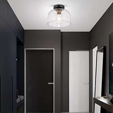 TeHenoo Industrial Flush Mount Light Fixture - Elegant Design