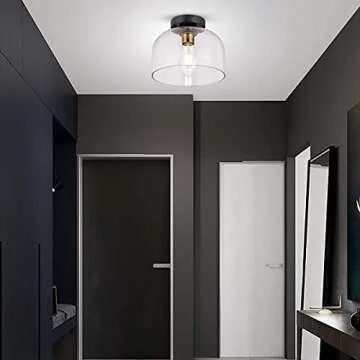 TeHenoo Industrial Flush Mount Light Fixture - Elegant Design