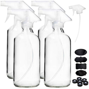 Youngever 16oz Glass Spray Bottles for Essential Oils & Cleaning