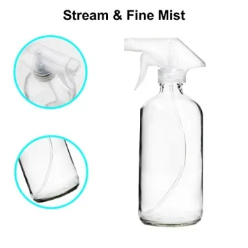 Youngever 16oz Glass Spray Bottles for Essential Oils & Cleaning