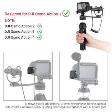 JJC USB-C 3.5mm Mic Adapter for DJI Osmo Action 1