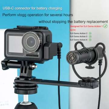 JJC USB-C 3.5mm Mic Adapter for DJI Osmo Action 1