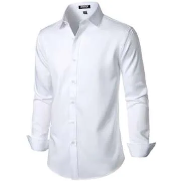 Men's Stretch Wrinkle Free Dress Shirt for Formal Events