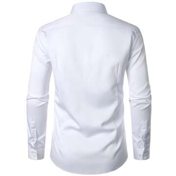 Men's Stretch Wrinkle Free Dress Shirt for Formal Events