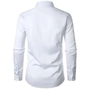 Men's Stretch Wrinkle Free Dress Shirt for Formal Events