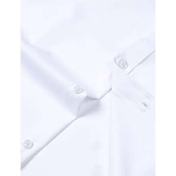 Men's Stretch Wrinkle Free Dress Shirt for Formal Events