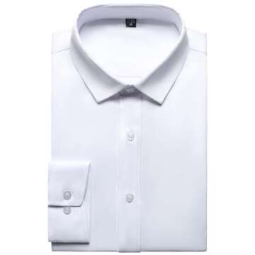 Men's Stretch Wrinkle Free Dress Shirt for Formal Events