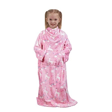 Wearable Unicorn Snuggie for Cozy Kids' Comfort