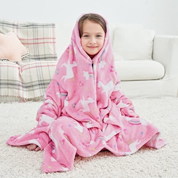 Wearable Unicorn Snuggie for Cozy Kids' Comfort