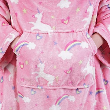 Wearable Unicorn Snuggie for Cozy Kids' Comfort