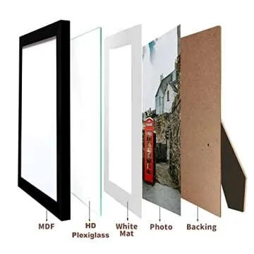 BESCRCL 8x10 Picture Frame Set of 6 for Stunning Displays