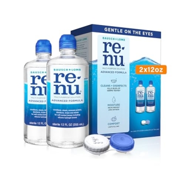 Renu Contact Lens Solution Advanced Formula Multipurpose Lens Cleaner for Eye Contacts, Cleaning, Mo...