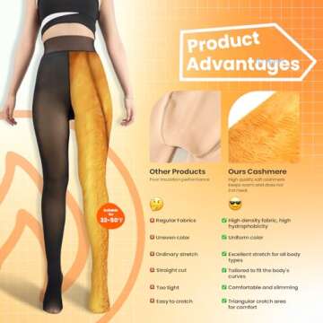 Caprilite Fleece Lined Tights for Cozy Winter Style