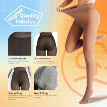 Caprilite Fleece Lined Tights for Cozy Winter Style