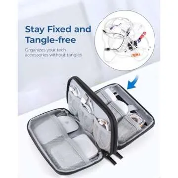 BAGSMART 2 Pack Electronics Organizer for Travel Storage