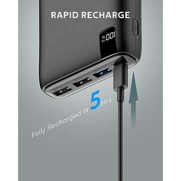 CONXWAN Portable Charger 26800mAh Power Bank 22.5W Fast Charging, 4 USB Outputs PD External Backup Charger Cell Phone USB C Battery Pack Compatible with iPhone Tablets Galaxy Android