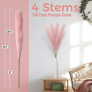 Adeeing 44" Faux Pampas Grass Decor for Elegant Spaces