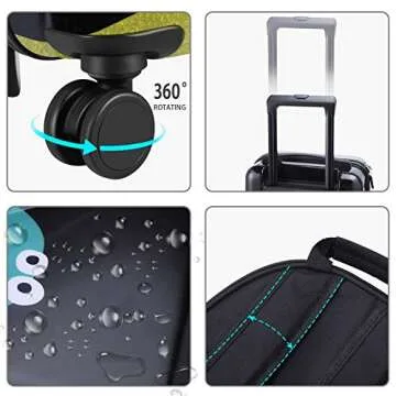 iPlay, iLearn Dinosaur Kids Luggage, Boy Carry on Suitcase, 18" Hardside Travel Luggage Set W/Backpack, Toddler Rolling Luggage W/ 4 Spinner Wheels, Children Holiday Birthday Gift