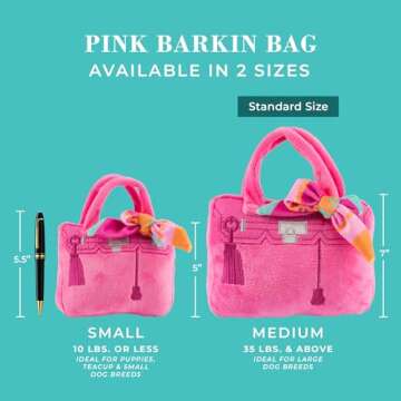 Haute Diggity Dog Barkin Bag Plush Dog Toy for Small Breeds