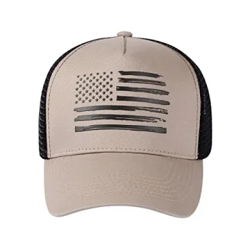 VIONLAN Adjustable American Flag Trucker Hat for Everyone