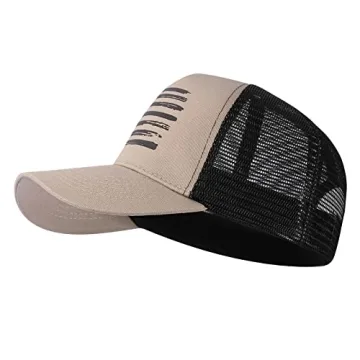 VIONLAN Adjustable American Flag Trucker Hat for Everyone