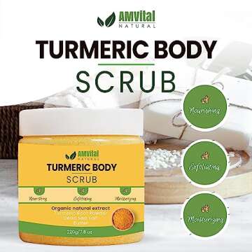 AMVital Turmeric Skin Care Series Face Serum Body Scrub Soap Bar Facial