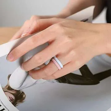 Stylish Egnaro Silicone Wedding Rings for Women