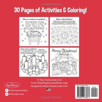 All About Advent Coloring Book: 30 Coloring & Activity Pages to Teach Children about Advent