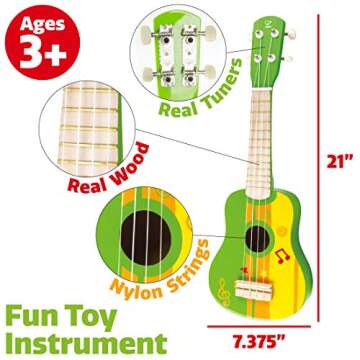 Hape Green Ukulele: Perfect Musical Instrument for Kids