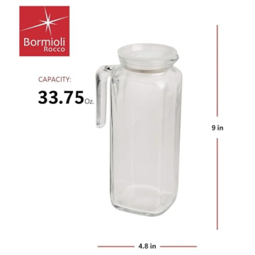 Bormioli Rocco Frigoverre Glass Carafe with Lid 33.75oz