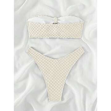 Flattering SHENHE Women's 2-Piece Ruched O Ring Bathing Suit - Perfect for Spring Break!