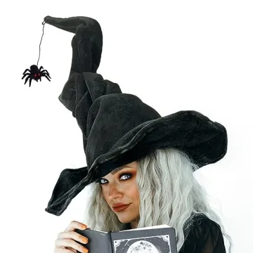 JYOUMI Black Witch Hat - Perfect for Halloween & Cosplay