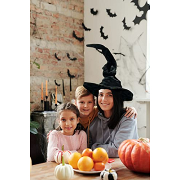 JYOUMI Black Witch Hat Perfect for Halloween and Cosplay