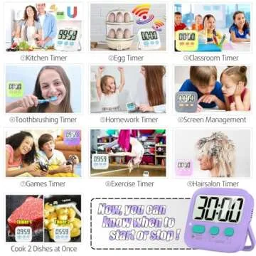 Antonki Digital Timer Pack for Kitchen and Classroom Use