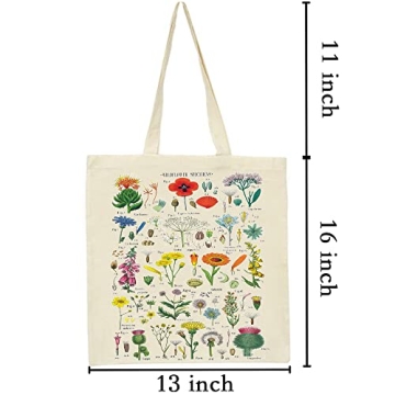 Jakayla Floral Canvas Tote Bag for Women | Stylish Reusable Grocery Bag