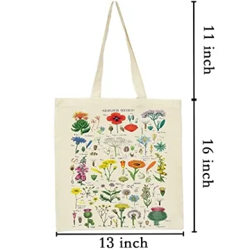 Jakayla Floral Canvas Tote Bag for Women | Stylish Reusable Grocery Bag