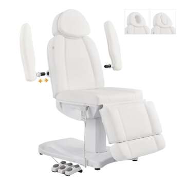 Dir Full Electrical Medical Aesthetic Chair Facial Beauty Bed Podiatry Doctors Office Chair with 3 M...