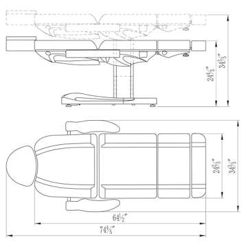 Dir Full Electrical Medical Aesthetic Chair with Remotes