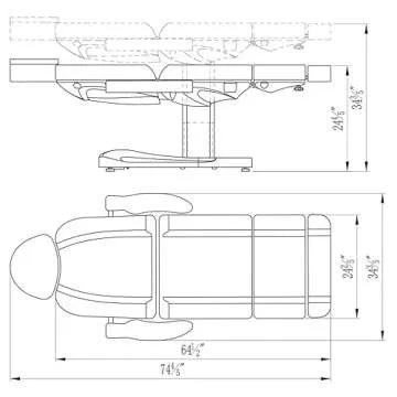 Dir Full Electrical Medical Aesthetic Chair with Remotes