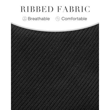 RXRXCOCO Womens Ribbed Bikini Set High Cut Color Block Two Piece Swimsuit Square Neck Bathing Suits Black and White Medium